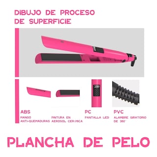Foto 2 | Foto 2 | Plancha de Pelo Rosa de Cerámica