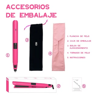 Foto 3 | Foto 3 | Plancha de Pelo Rosa de Cerámica