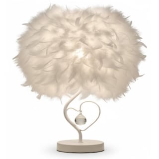Foto 1 | Foto 1 | Lámpara de Mesa CM-Top Led de Plumas Blancas con Corazón 41 cm
