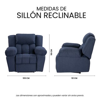 Foto 8 | Foto 8 | Sillón Reclinable Mecedora Trinity Rexons Color Azul