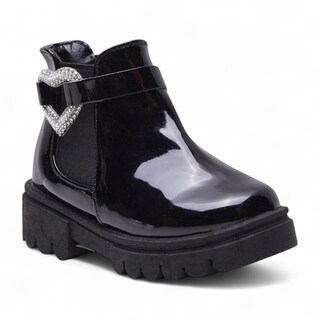 Foto 3 | Foto 3 | Botines Golden Shoes 0132 Negro Niña Charol