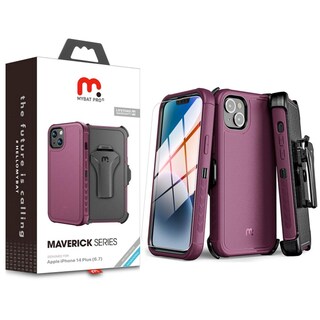 Foto 2 | Foto 2 | Funda Case Mybat Maverick Clip Para Iphone 14 Plus - Ciruelo Con Mica