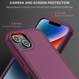 Foto 5 | Foto 5 | Funda Case Mybat Maverick Clip Para Iphone 14 Plus - Ciruelo Con Mica