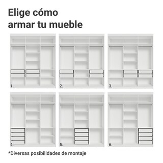 Foto 5 | Foto 5 | Closet Madesa con 6 Puertas 180 cm