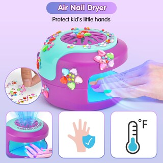 Foto 3 | Foto 3 | Set De Esmaltes De Uñas Battop Kids Con Secador Uñas Postizas Y Pegatinas - Venta Internacional.