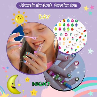 Foto 4 | Foto 4 | Set De Esmaltes De Uñas Battop Kids Con Secador Uñas Postizas Y Pegatinas - Venta Internacional.