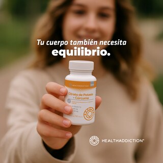 Foto 6 | Foto 6 | Citrato de Potasio con Cúrcuma y Curcumina Healthaddiction 60 Cápsulas