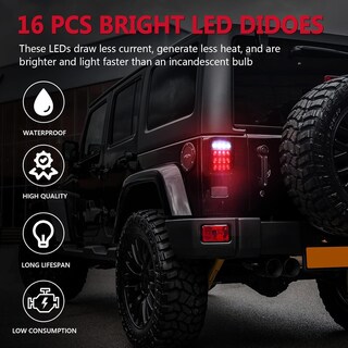 Foto 2 | Foto 2 | Componentes Para Camioneta All Star: Luz Trasera De Freno Estilo Jeep Con 16 Led 12v - Venta Internacional.