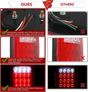 Foto 4 | Foto 4 | Componentes Para Camioneta All Star: Luz Trasera De Freno Estilo Jeep Con 16 Led 12v - Venta Internacional.