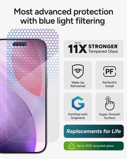 Foto 2 | Foto 2 | Zagg Xtr5 Protector De Pantalla Para Iphone 17 Pro Con Cristal Y Filtro De Luz Azul - Venta Internacional.