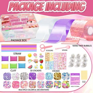 Foto 2 | Foto 2 | Kit De Burbujas Nano Tape Jimcii Pink Para Niños Con Squishy Maker - Venta Internacional.
