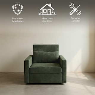 Foto 3 | Foto 3 | Sofá Cama Individual Reclinable Y Convertible Ilios Innova Sillón 2 En 1 Con Reposapiés Desplegable Diseño Moderno