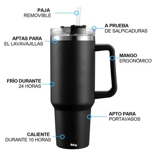 Foto 2 | Foto 2 | Vaso Belug Térmico De 40oz Acero Inoxidable Negro