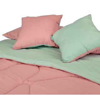 Foto 3 | Foto 3 | Edredón Dicasa Doble Vista Rosa-Menta Matrimonial