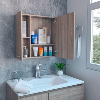 Foto 2 | Foto 2 | Gabinete De Baño Apolis Miel Con Puerta Espejo Virtual Muebles