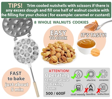 Foto 4 | Foto 4 | Molde Para Galletas Con Forma De Nogal Petristor 16 Mitades Aleación De Aluminio - Venta Internacional.