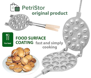 Foto 7 | Foto 7 | Molde Para Galletas Con Forma De Nogal Petristor 16 Mitades Aleación De Aluminio - Venta Internacional.