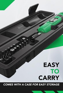 Foto 2 | Foto 2 | Destornillador Dinamométrico Llavetor 1/4 Drive 1 5-8 Nm Con Juego De 20 Puntas - Venta Internacional.