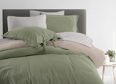 Foto 1 | Foto 1 | Set De Duvet Con Relleno Y Fundas Decorativas Dalfiori Hazel Verde Queen Size
