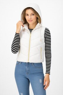 Foto 4 | Foto 4 | Chaleco Acolchado Invierno Casual Sakers Blanco Para Dama