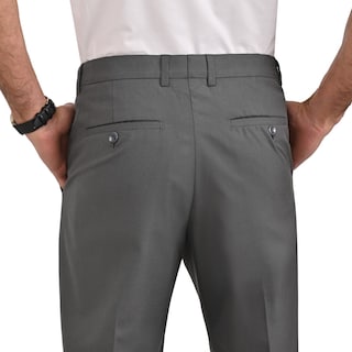 Foto 4 | Foto 4 | Pantalon De Vestir Yale 3820 Regular Sin Pinzas Cintura Ajustable Gris Rata