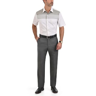 Foto 5 | Foto 5 | Pantalon De Vestir Yale 3820 Regular Sin Pinzas Cintura Ajustable Gris Rata