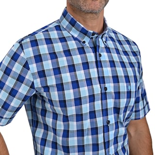 Foto 4 | Foto 4 | Camisa Yale Manga Corta Slim Fit 2276 Azul