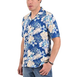 Foto 3 | Foto 3 | Camisa Yale Manga Corta Regular Fit Cuello Cubano 3840 Azul Rey