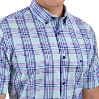 Foto 4 | Foto 4 | Camisa Yale Manga Corta Regular Fit 2568 Azul Turquesa