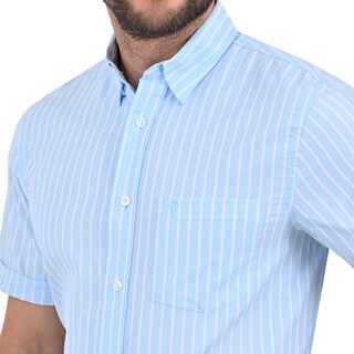 Foto 4 | Foto 4 | Camisa Yale Manga Corta Regular Fit 2222 Azul Agua