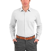 Camisa Yale Regular Fit Manga Larga 3839 Blanca