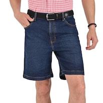 Bermuda Yale De Mezclilla Regular Fit 2384 Azul Zafiro