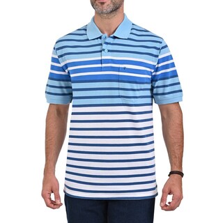Foto 1 | Foto 1 | Playera Tipo Polo Yale Manga Corta Regular Fit Rayas 7248 Azul
