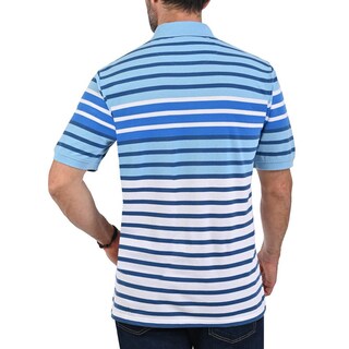 Foto 2 | Foto 2 | Playera Tipo Polo Yale Manga Corta Regular Fit Rayas 7248 Azul