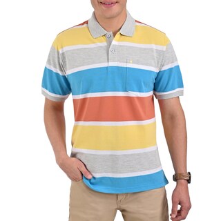 Foto 1 | Foto 1 | Playera Tipo Polo Yale Manga Corta Regular Fit Rayas 7240 Gris