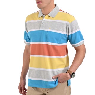Foto 3 | Foto 3 | Playera Tipo Polo Yale Manga Corta Regular Fit Rayas 7240 Gris