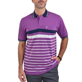 Foto 1 | Foto 1 | Playera Tipo Polo Yale Manga Corta Regular Fit Rayas 7281 Uva