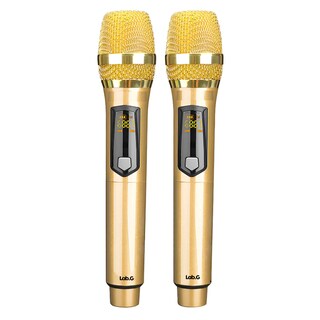 Foto 1 | Foto 1 | Kit Universal Micrófono Lab.g Inalámbrico Profesional Karaoke 2pcs Oro