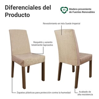 Foto 5 | Foto 5 | Juego Comedor Mesa Vidrio 4 Sillas Madesa Evelin Mc 01