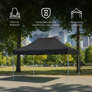 Foto 3 | Foto 3 | Toldo Plegable 3x4.5 Carpa Para Exteriores Resistente Impermeable Ilios Innova Estructura Hierro Y Tela Oxford 600d