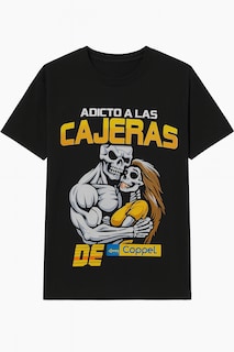 Foto 1 | Foto 1 | Playera Negra Adicto A Las Cajeras De Coppel Gimnasio Manga Corta