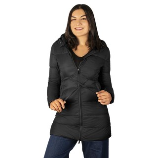 Foto 1 | Foto 1 | Chamarra Larga Capitonada Para Mujer Con Capucha Greenlander Negro