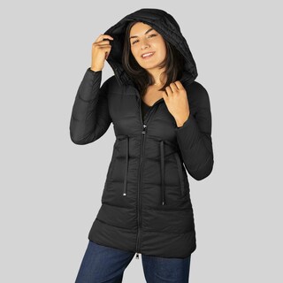 Foto 6 | Foto 6 | Chamarra Larga Capitonada Para Mujer Con Capucha Greenlander Negro