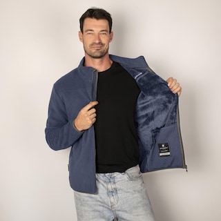 Foto 4 | Foto 4 | Chamarra Fleece Para Hombre Con Cuello Alto Y Bolsillos Greenlander Azul Marino