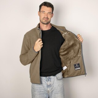 Foto 4 | Foto 4 | Chamarra Fleece Para Hombre Con Cuello Alto Y Bolsillos Greenlander Verde