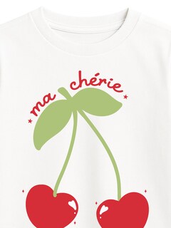 Foto 2 | Foto 2 | Playera Para Niña Zyro Kids Modelo 1004 Ma Cherie Cereza Tela Suave