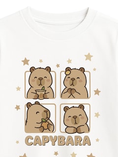 Foto 2 | Foto 2 | Playera Para Niña Zyro Kids Modelo 1004 Estampado Capybara Tela Suave