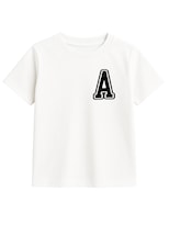 Playera Para Niña Zyro Kids Modelo 1004 Letra A Color Blanco Tela Suave