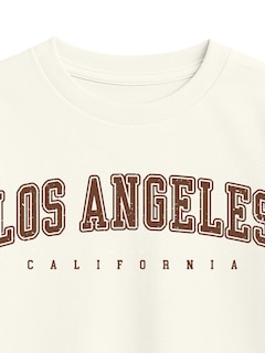 Foto 2 | Foto 2 | Playera Para Niña Zyro Kids Modelo 1004 Los Ángeles California Color Marfil Tela Suave