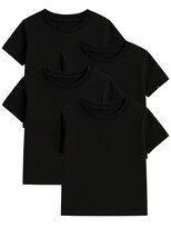 Set Playeras Para Niña Zyro Kids Modelo 1004 Color Negro Tela Suave